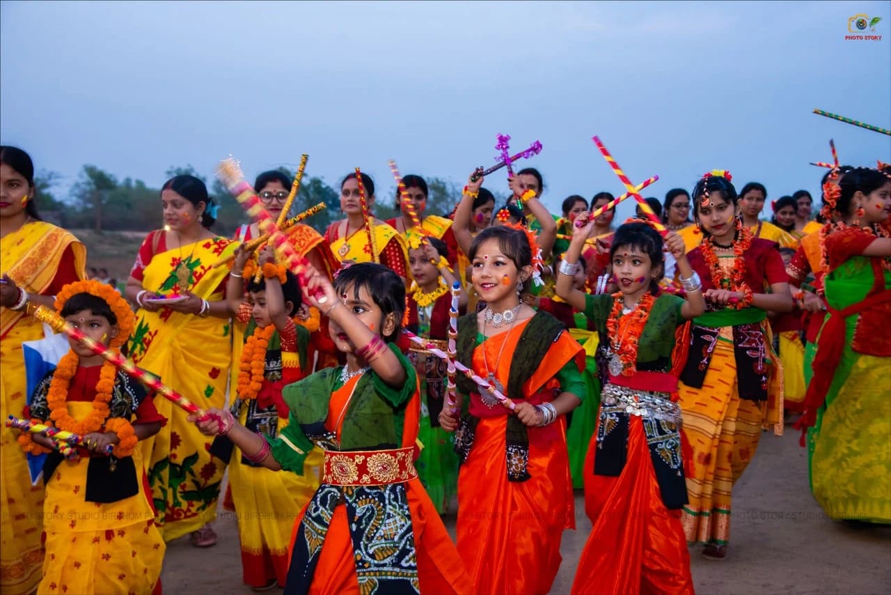 Devotees at Puja